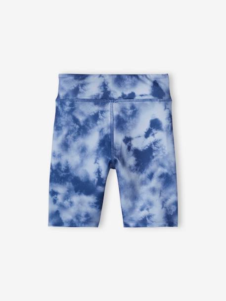 Technische meisjesshorts met met tie & dye print blauw - vertbaudet enfant 