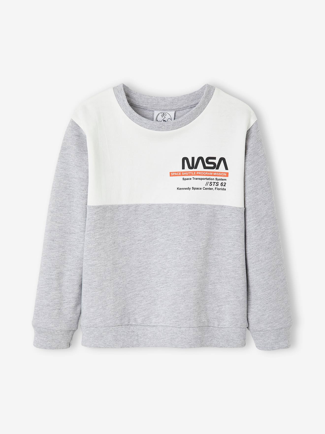 NASA¨-sweatshirt voor jongens gemêleerd grijs