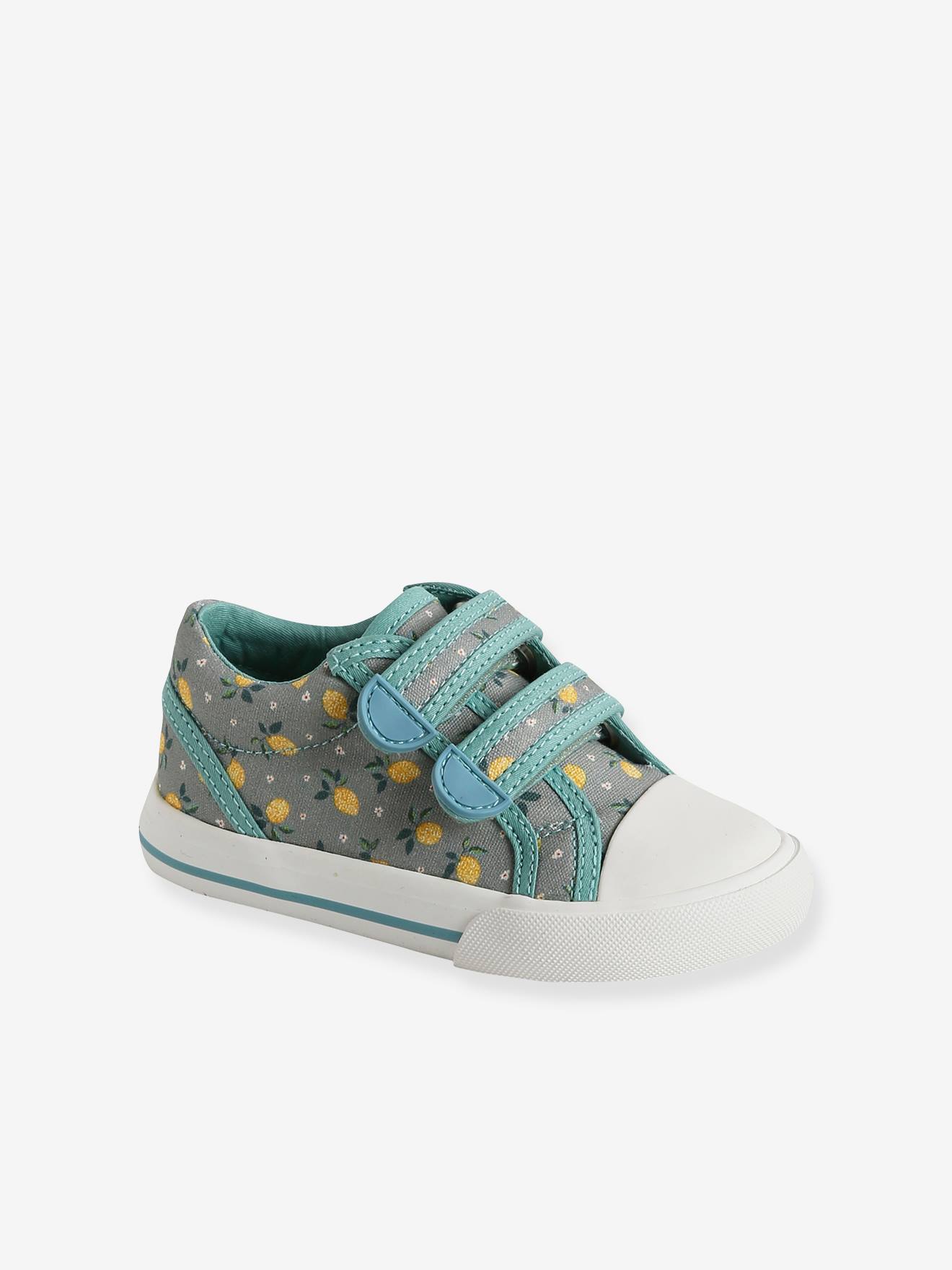 Sneakers met klittenband kleutercollectie lichtblauw afbeelding