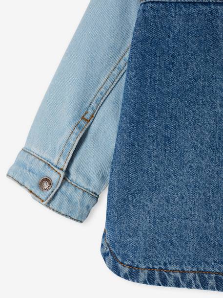 Contrasterend denim babyjasje stone - vertbaudet enfant 