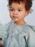 Fleece jurkje voor baby's met ruches van Engels borduurwerk grijsblauw+karamel - vertbaudet enfant 