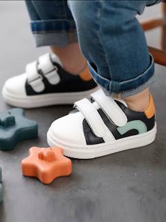 -Leren geborstelde babysneakers