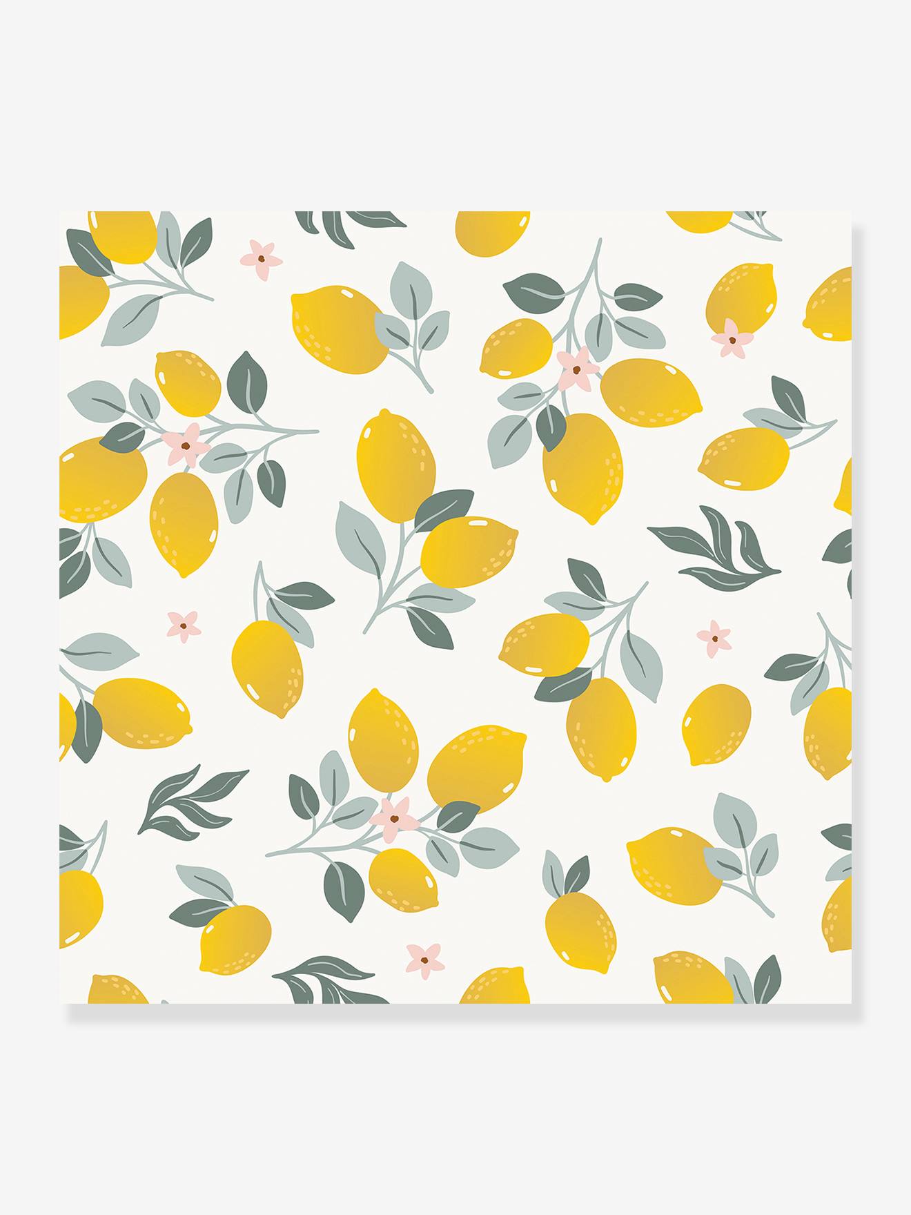 Behang met citroenen Louise LILIPINSO geel