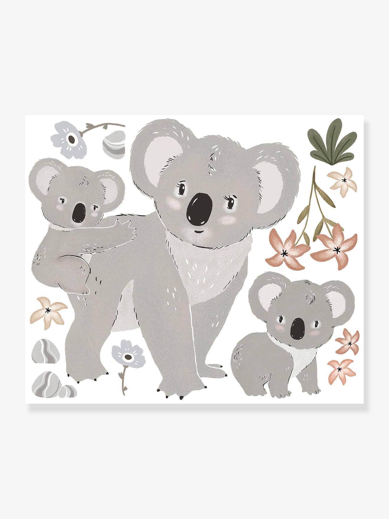 Reuzachtige stickers met tak en koala Lilydale LILIPINSO grijs