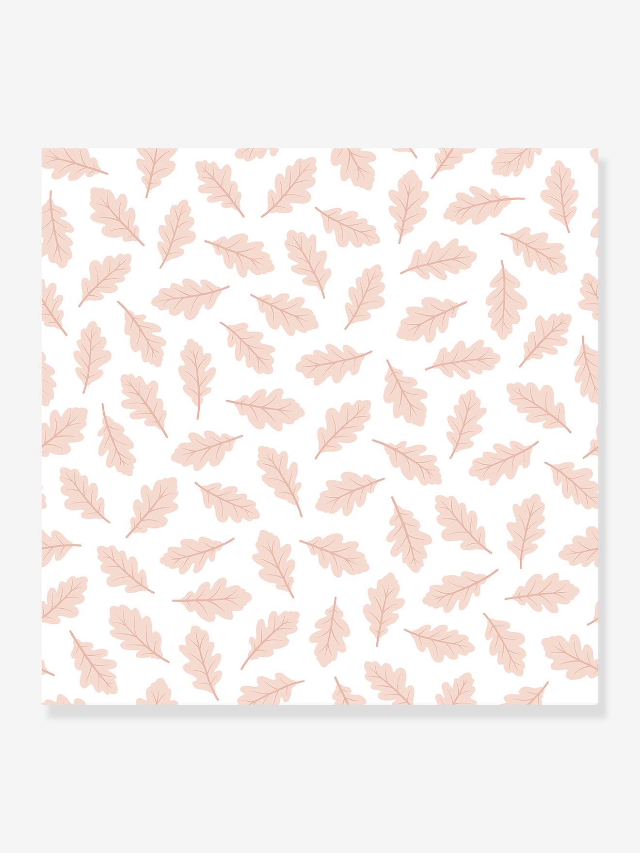 Behang met herfstbladeren Joro LILIPINSO roze (poederkleur)