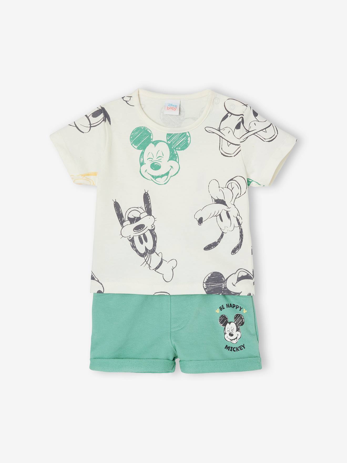 2-delige jongensset Disney¨ Mickey & Friends groen met print