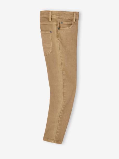 Gekleurde slim MorphologiK FIN jongens beige+grijsblauw+leiblauw+nachtblauw+smaragdgroen+terracottategel - vertbaudet enfant 