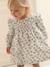 Bloemenjurk met smokwerk voor meisjesbaby wit - vertbaudet enfant 