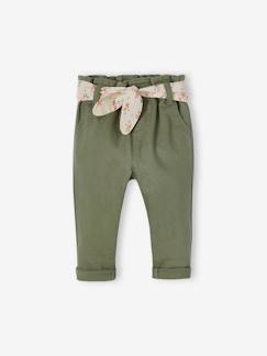 Baby-Broek, jean-Paperbag babybroek met riem