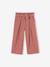 Wijde korte broek 'paperbag' voor meisjes, van katoengaas beige+lila+oudroze+saliegroen+wit - vertbaudet enfant 