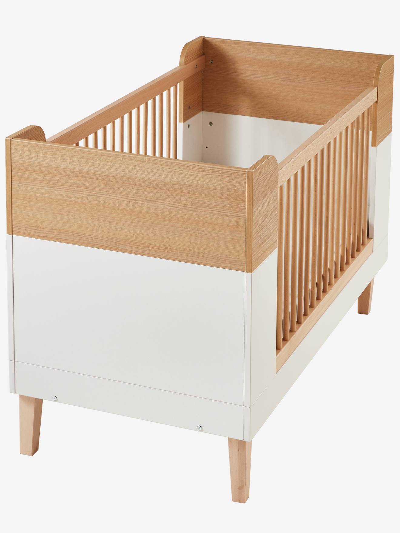 MOKA om te vormen babybed wit midden uni