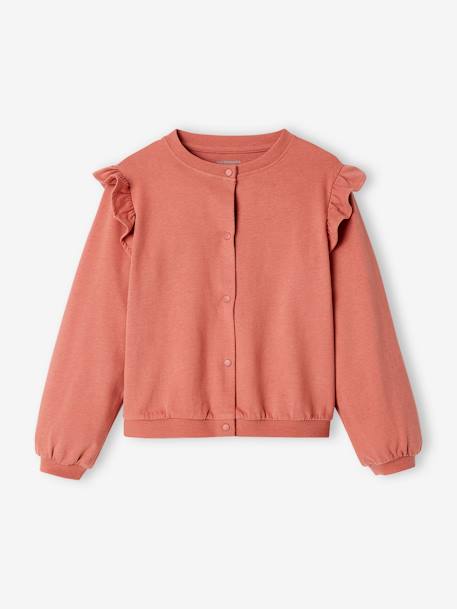 Set jurk en cardigan voor meisje jeansblauw+perzik - vertbaudet enfant 