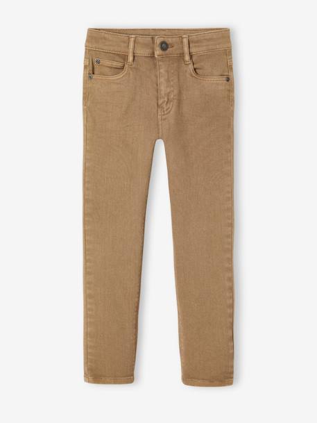 Gekleurde slim MorphologiK FIN jongens beige+grijsblauw+leiblauw+nachtblauw+smaragdgroen+terracottategel - vertbaudet enfant 