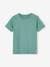 Personaliseerbare gekleurd jongensshirt met korte mouwen BLAUW+bordeauxrood+mandarijn+marineblauw+salie+turquoiseblauw+wit - vertbaudet enfant 