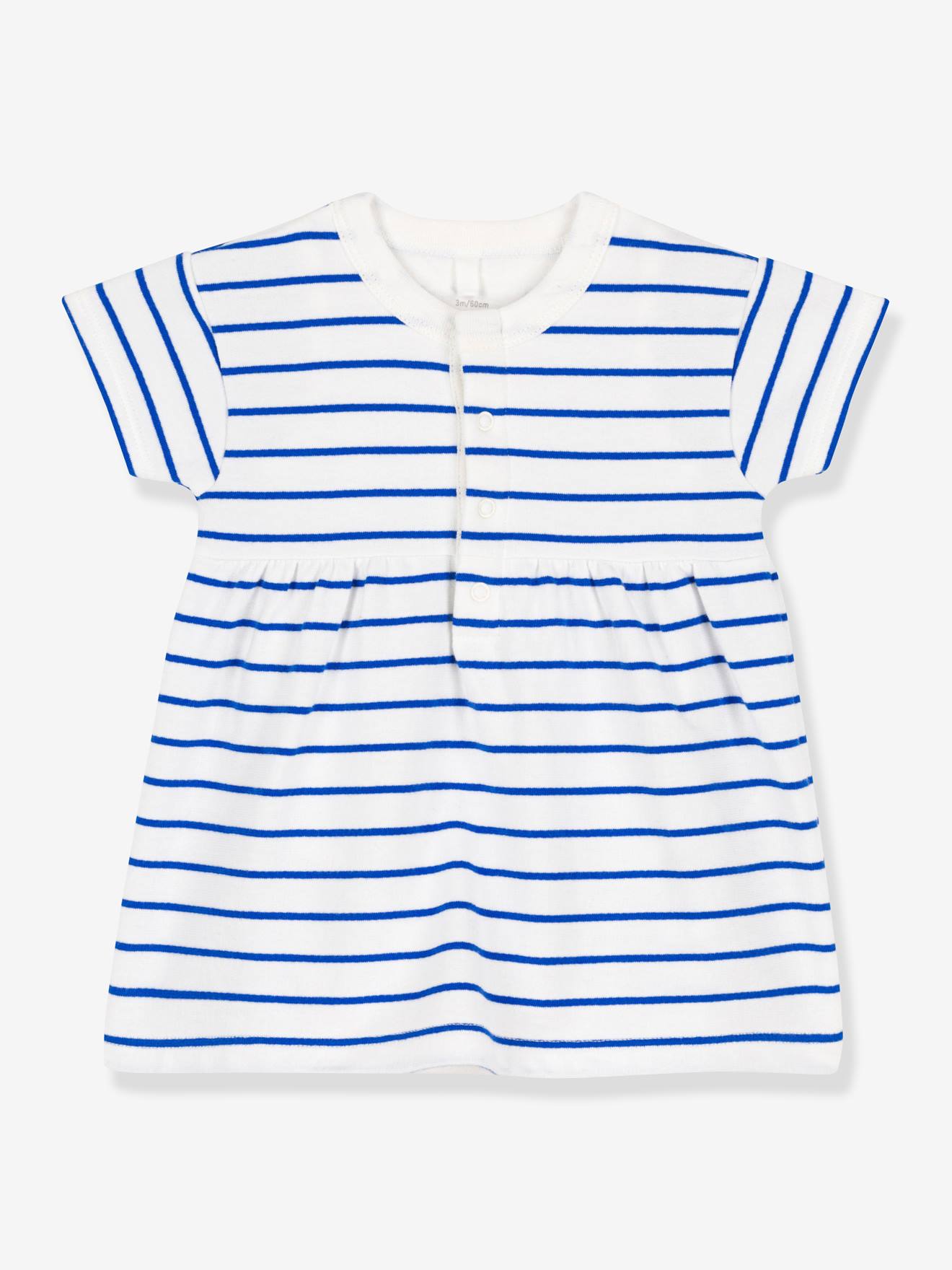 Jurk en body met korte mouwen PETIT BATEAU wit