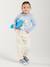 Broek met moms-pasvorm MorphologiK meisjes ecru+inktblauw+perzik - vertbaudet enfant 