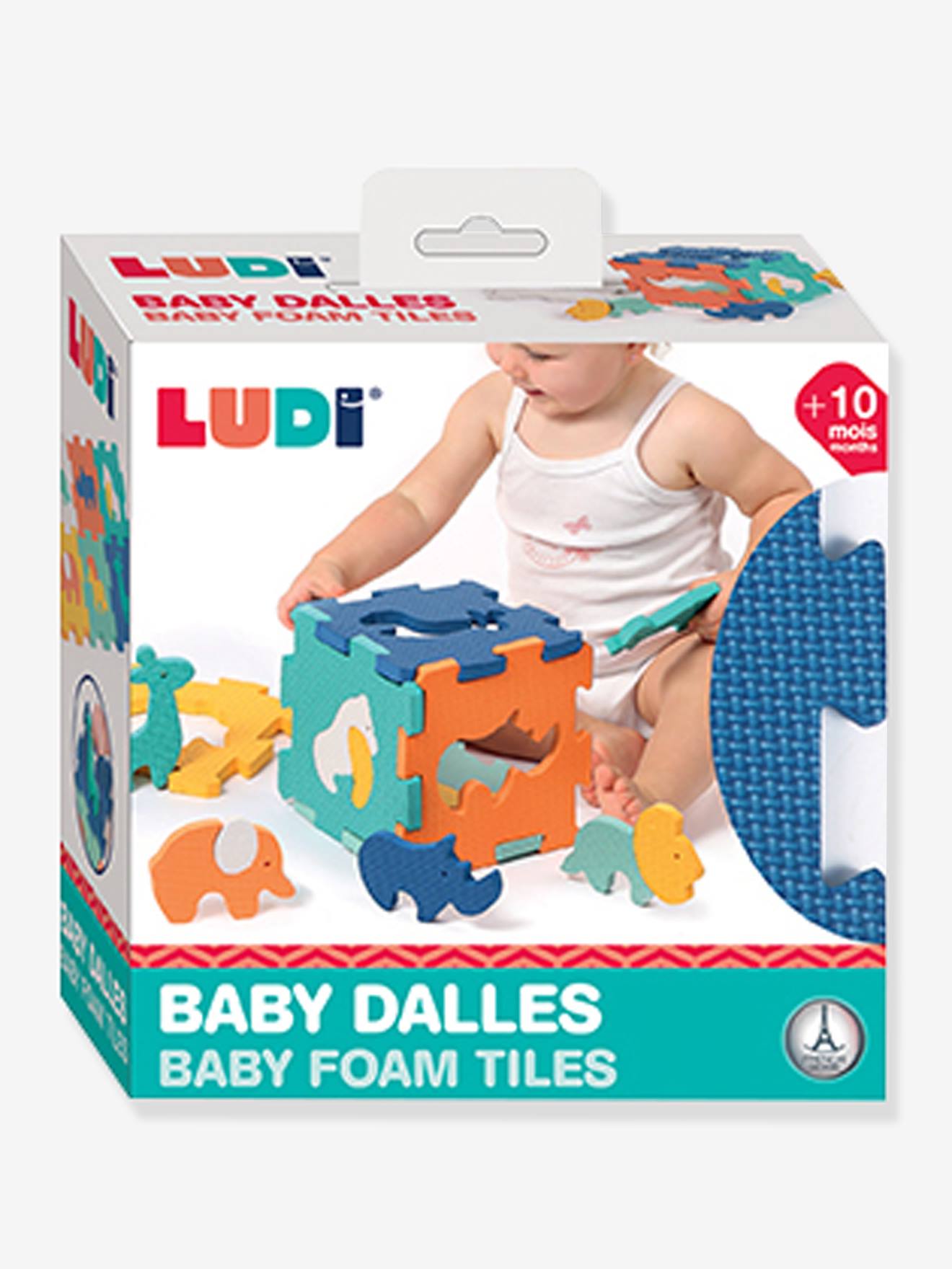 Baby dierentegels LUDI meerkleurig
