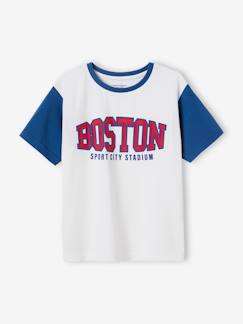 -Sportief jongensshirt Boston-team, met contrasterende mouwen