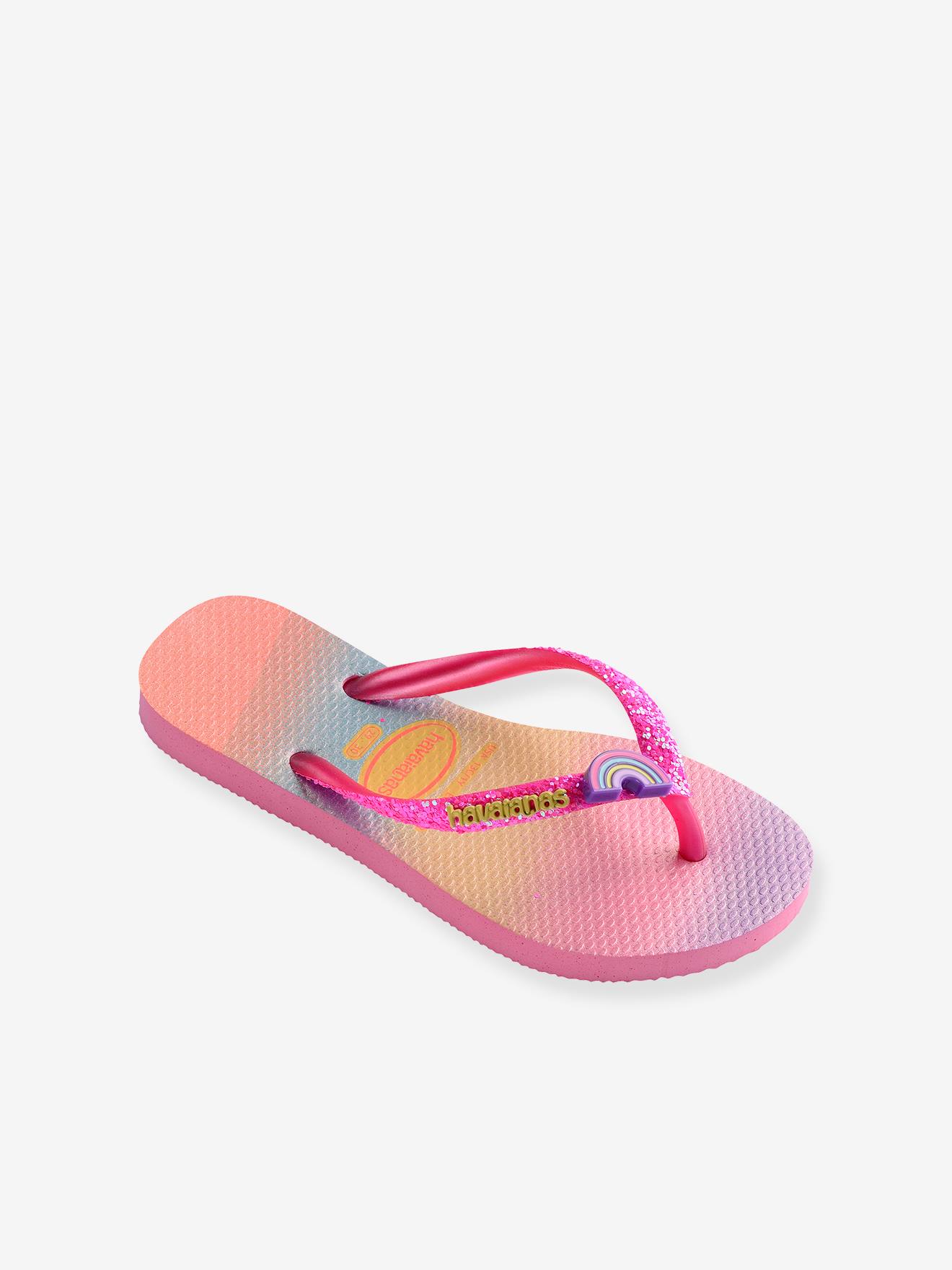 Havaianas Kids Slim Glitter Trendy Meisjes Slippers - Roze - Maat 27/28