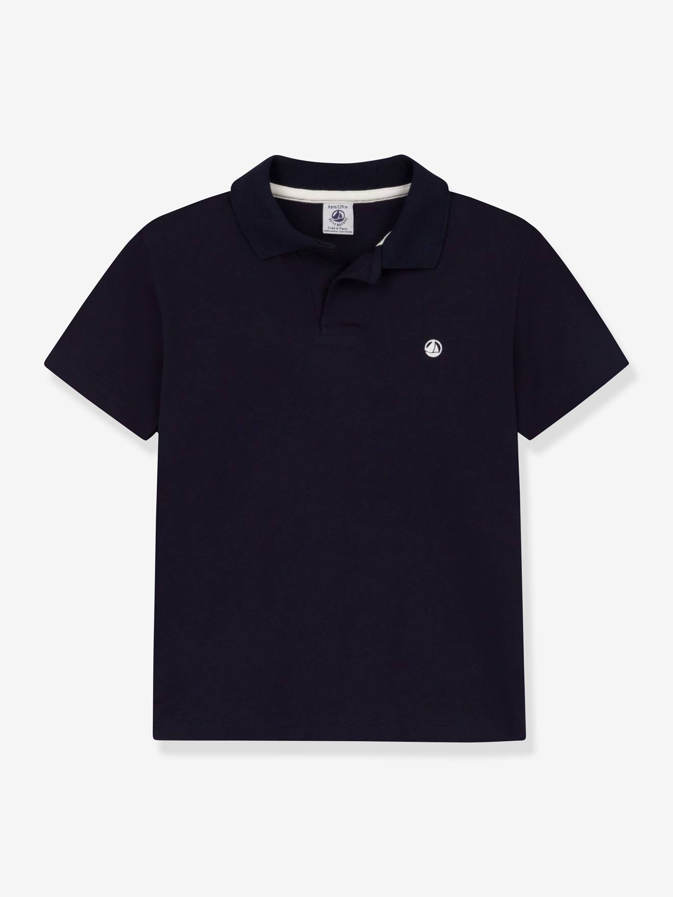 Polo met korte mouwen van biologisch katoen PETIT BATEAU blauw