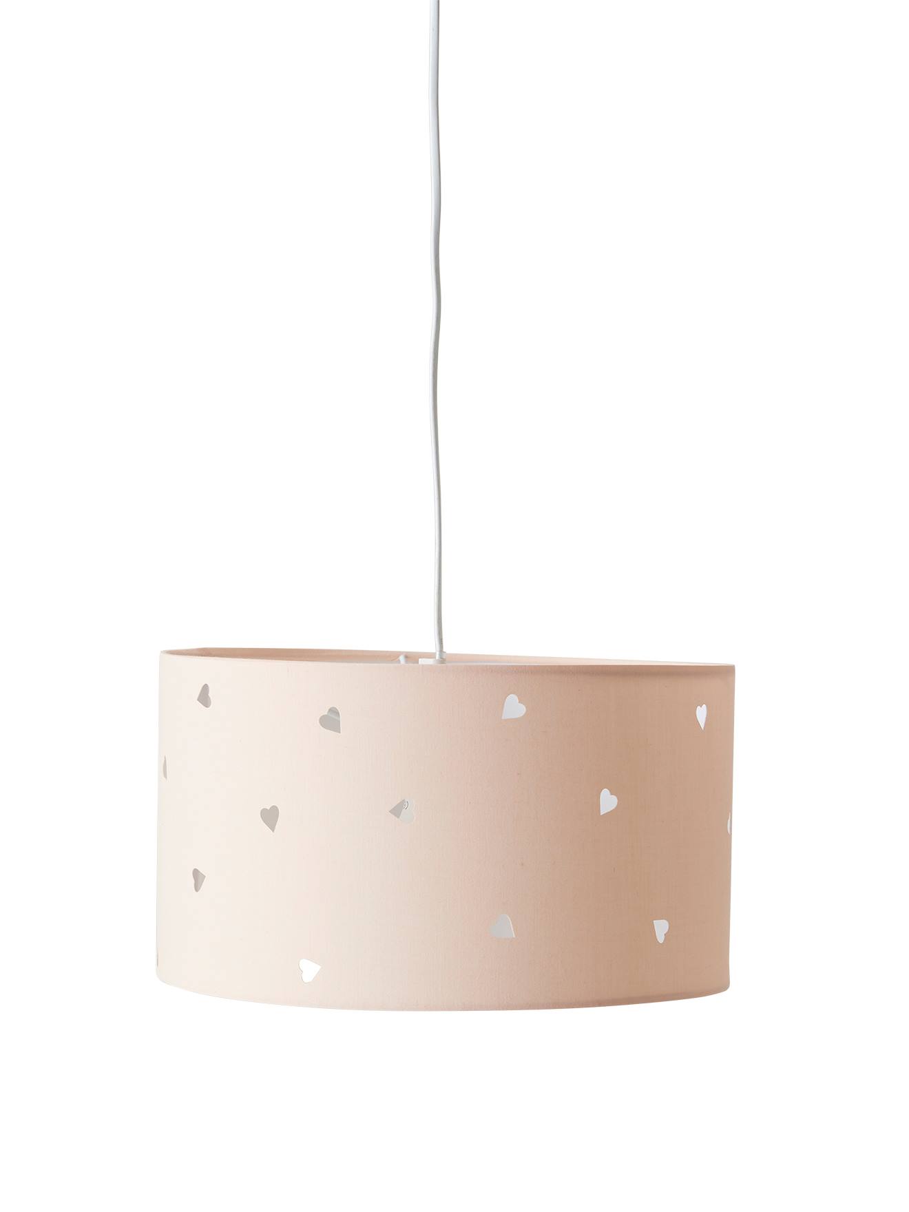 Hanglamp met geperforeerd patroon roze (poederkleur)