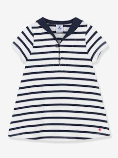 -Katoenen jurk met korte mouwen PETIT BATEAU