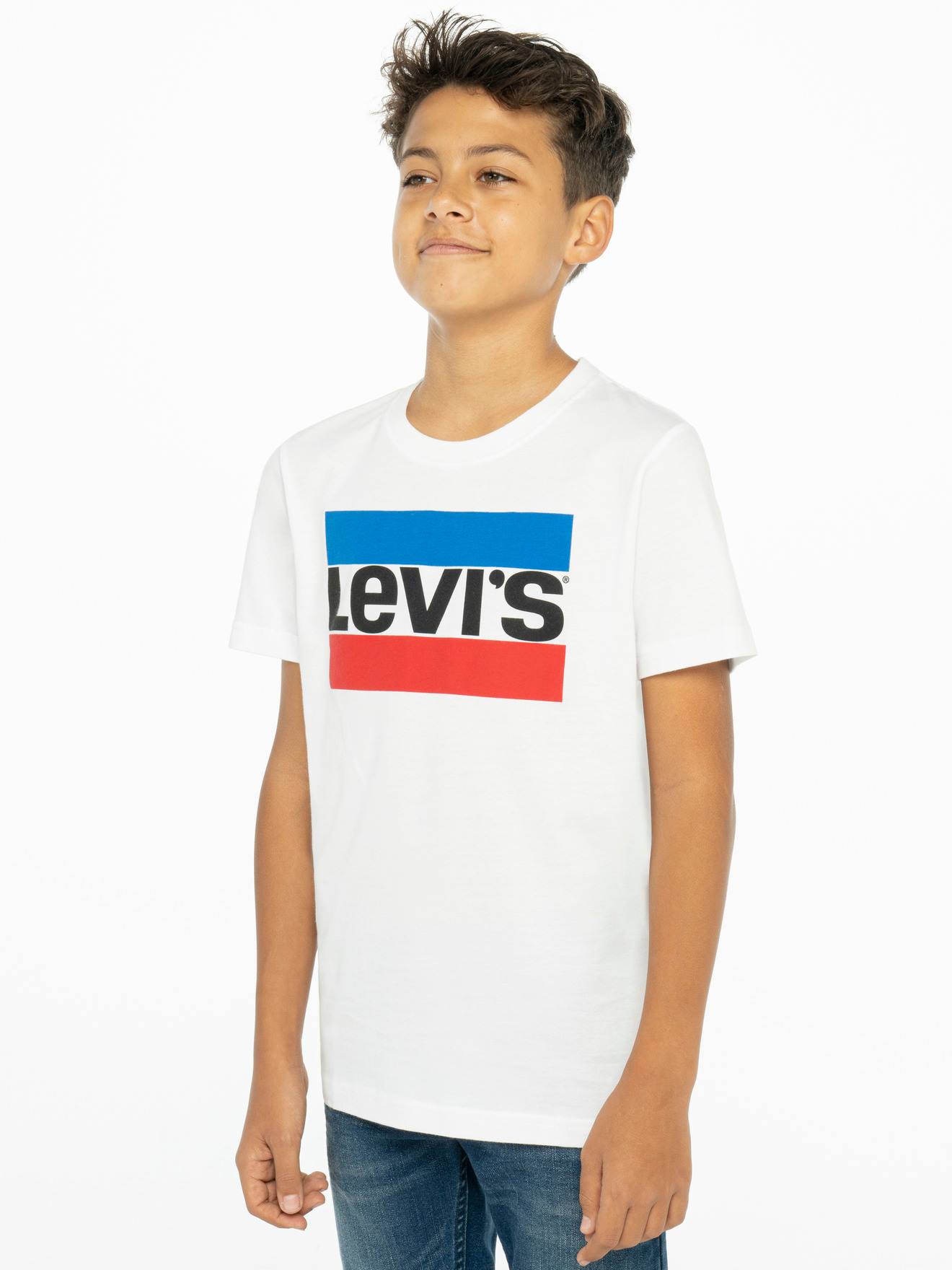 verdiepen Landelijk Oorlogsschip T-shirt Sportswear Logo voor jongens LEVI'S¨ - wit, Jongens