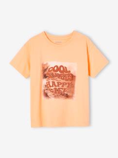 Jongens-T-shirt met fotoprint opschrift in zwelinkt voor jongens