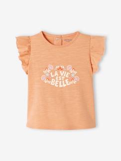 Baby-T-shirt, souspull-Babyshirt met mouwen met ruches