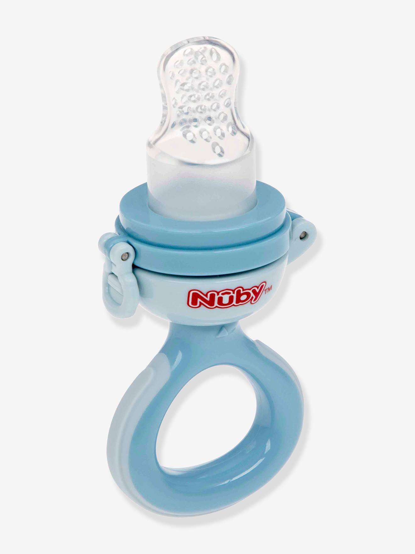 Nuby - Nibbler Sabbelzakje uit silicone - Sabbelzakje voor baby's en peuters vanaf 6 maanden - Nibbler voor fruit en groenten - zonder BPA - Blauw