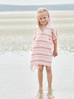 -Kinderponcho met strepen, personaliseerbaar