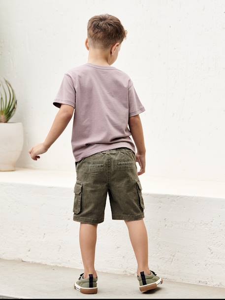 Gemakkelijk aan en uit te trekken battle short voor jongens beige+kaki+marineblauw+mintgroen - vertbaudet enfant 