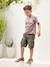 Gemakkelijk aan en uit te trekken battle short voor jongens beige+kaki+marineblauw+mintgroen - vertbaudet enfant 