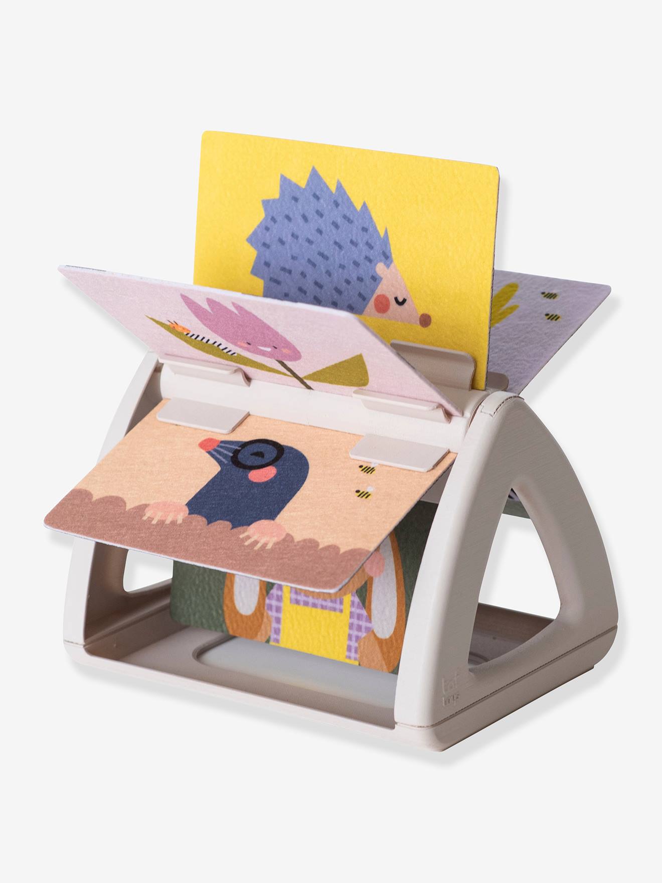 Taf Toys - Babyboekje voor stimuleren buiklig baby - Urban Garden Tummy Time Spinning Book