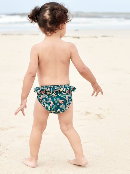 Babyzwembroekje voor meisje groen - vertbaudet enfant 