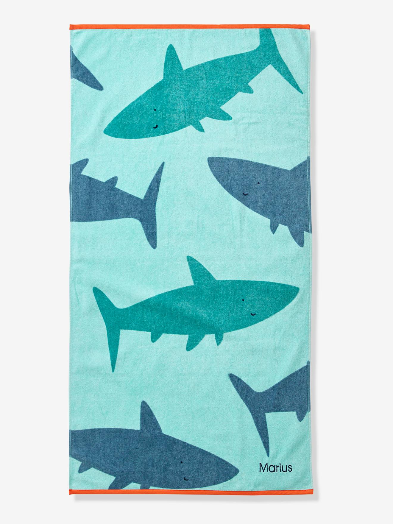POP personaliseerbare bad-/strandhanddoek hemelsblauw