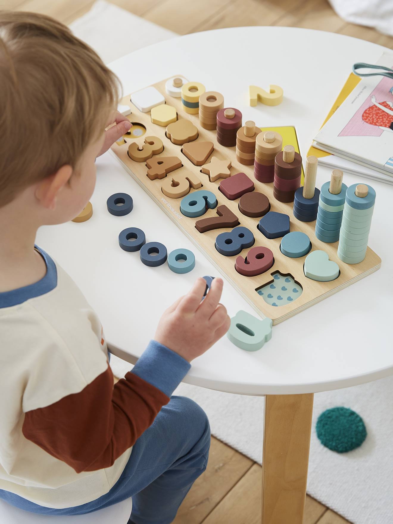 Telbord van FSC¨-hout beige afbeelding