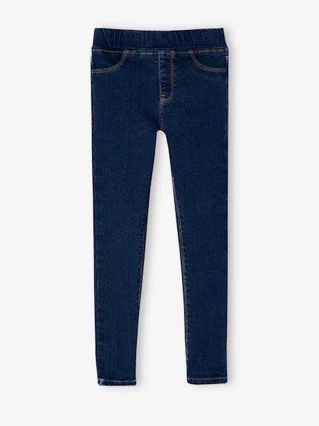 Treggingjeans Basics meisjes denimgrijs+double stone+jeansblauw+stone - vertbaudet enfant 