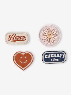 -Set van 4 opstrijkbadges voor meisjes