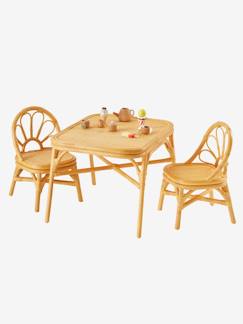 -Set met 2 stoelen en tafel in rotan