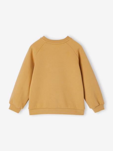 Sweater met naïef motief meisjes beige+currygeel - vertbaudet enfant 