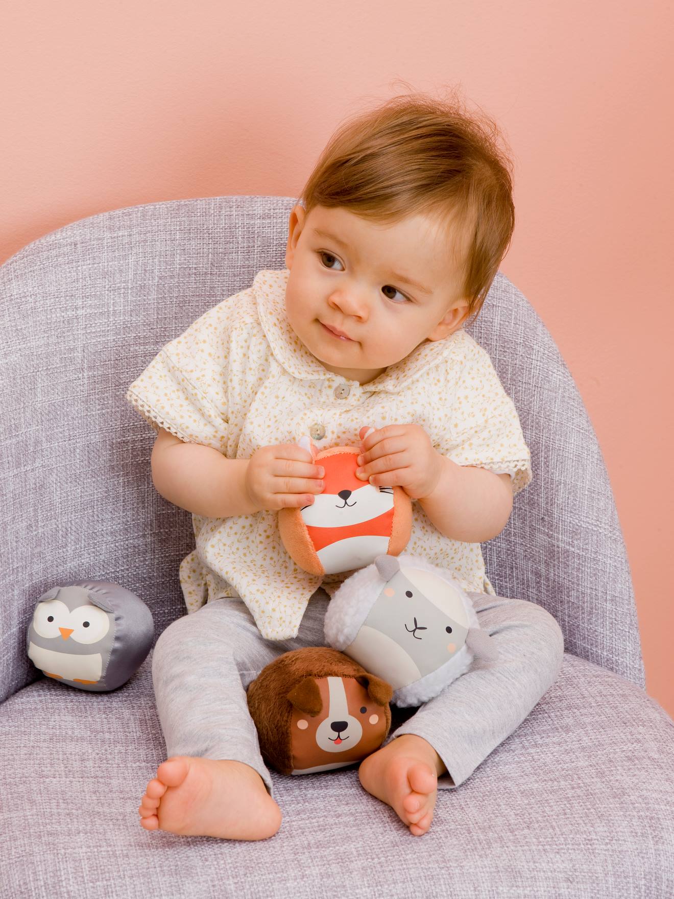 De Dooballs - Set van 4 zachte ballen - BABYTOLOVE groen