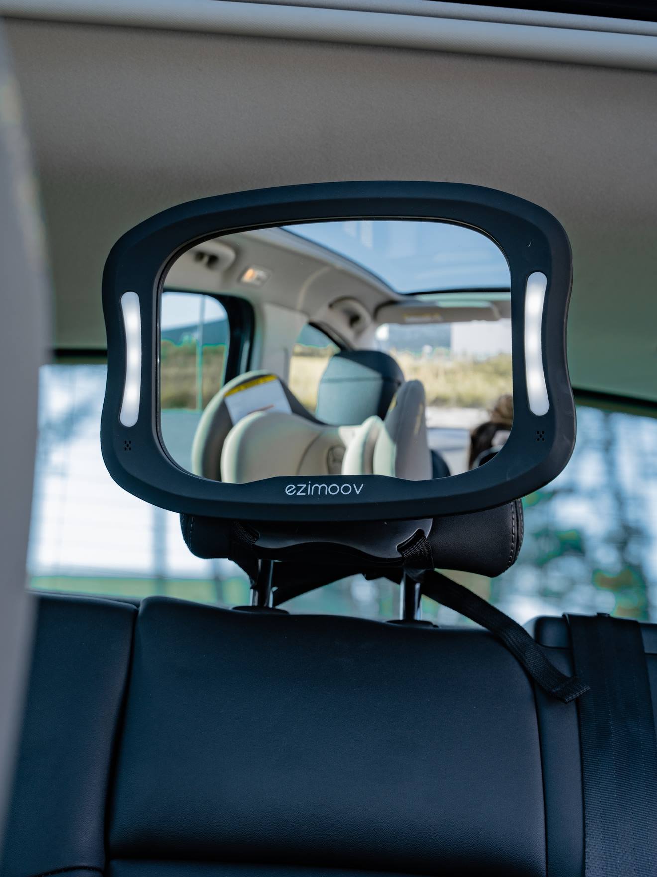 EZI MIRROR LED - Eco friendly - Auto spiegel baby met verlichting - hou je kind in de gaten. Ook in het donker - led verlichting - afstandsbediening - verstelbaar - achterbank - ki