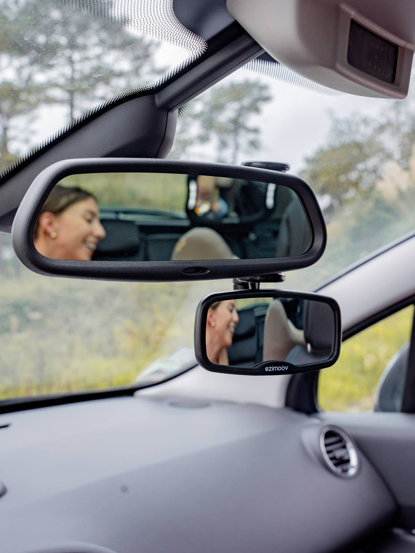 EZI MIRROR CLIP - Auto spiegel baby - met handige klem - achteruitkijkspiegel om je kind te zien - klemt aan de voorspiegel - verstelbaar