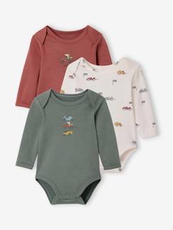 Baby-Body-Set van 5 'racer' babyrompertjes met US-opening en lange mouwen