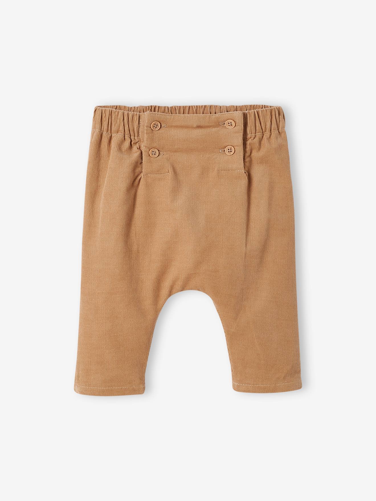 Corduroy babybroek mahonie