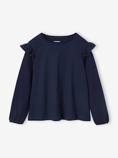 -T-shirt BASICS met lange mouwen en ruches voor meisjes