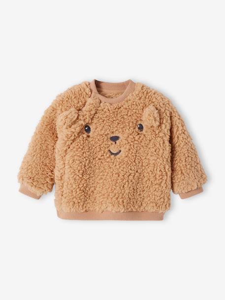 Berensweater baby's van sherpa cappuccino - vertbaudet enfant 