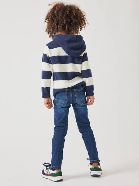 Slim fit jongensjeans Morphologik 'waterless' heupomtrek MEDIUM DENIM DONKERGRIJS+double stone+RUW DENIM+STONE - vertbaudet enfant 