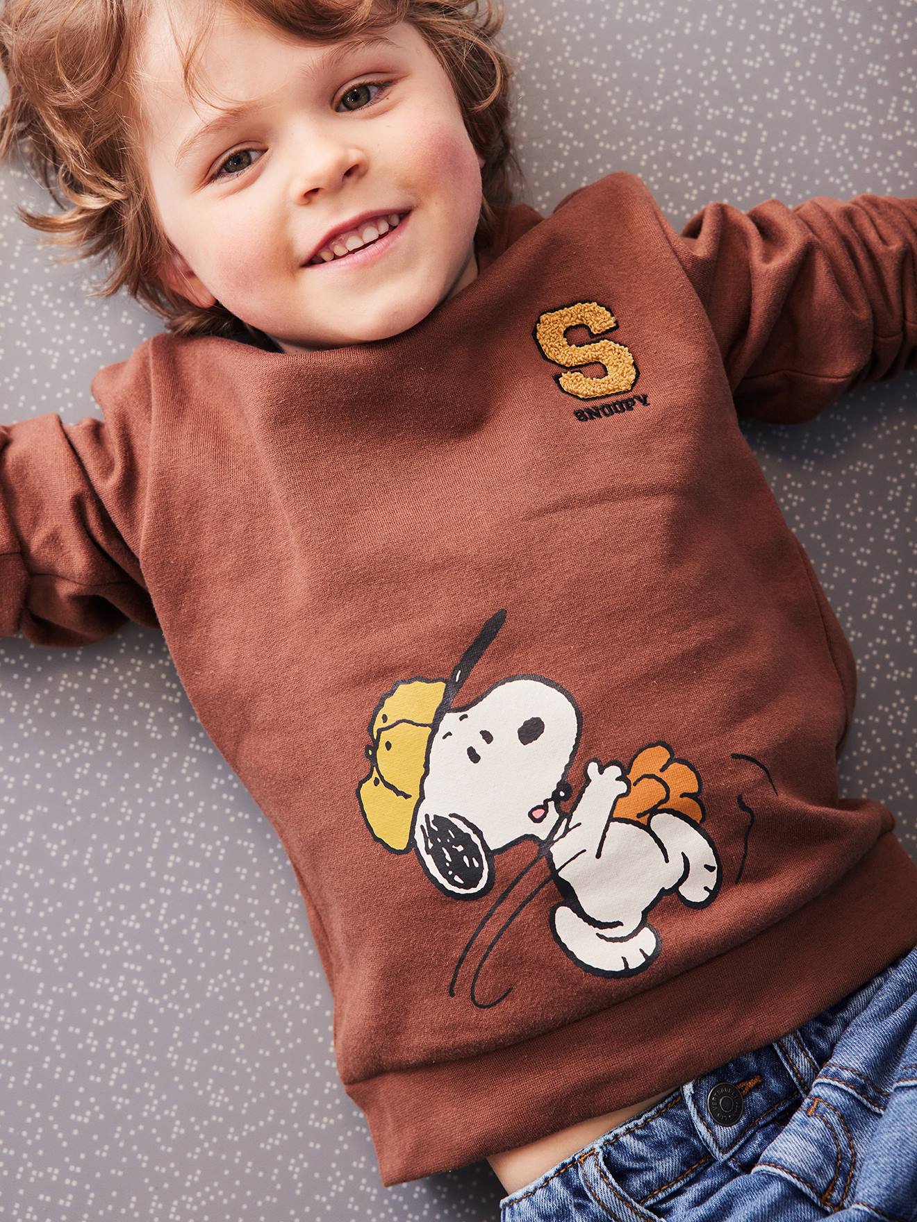 Sweater voor babyjongen Snoopy Peanuts® mokka